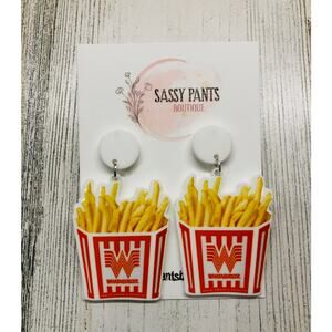 Super Cute Whataburger Lovers Fries Earrings NEW
